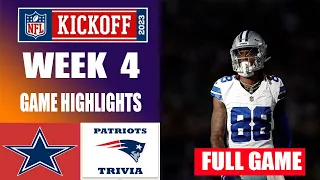 Dallas Cowboys vs New England Patriots FULL GAME HIGHLIGHTS HD | NFL Week 4 - 10/01/2023