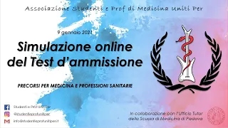 Correzione Simulazione dei Test d'Ammissione in Medicina e Professioni Sanitarie - 9 Gennaio 2021