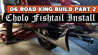 How To Install Cholo Fishtail  Pipes On Your Harley: 06 Road King Build Part 2