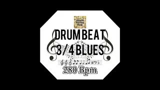 Blues Drum Beat l Metronome l Tempo 3/4 280 Bpm