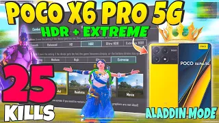 🔥Poco X6 Pro 5G BGMI ( HDR + Extreme ) Test with Fps : Aladdin Mode 3.1