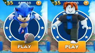 Sonic Dash vs ROBLOX Barry's Prison Run - All Characters Unlocked All Bosses Eggman Zazz