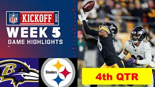 Baltimore Ravens vs. Pittsburgh Steelers Full Highlights 4th QTR | NFL Week 5, 2023