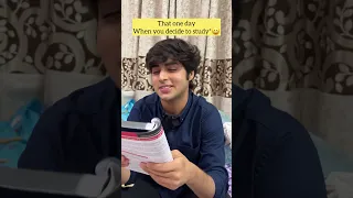 One day when you decide to study😀😂 | Raj Grover | #shorts