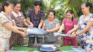 Thu Phục 2 Con Cá Khổng Lồ Gần 7 kg Để Làm Món Tả Bí Lù Ngon Hết Ý | BQCM & Family T703