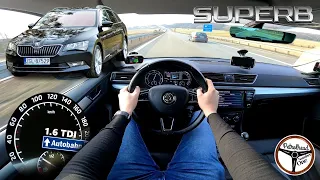 2016 Škoda Superb 1.6 TDI (120 KM) | V-MAX, 0-100, 100-150 km/h. Wyciszenie. PRÓBA AUTOSTRADOWA.