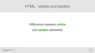 HTML - difference between article and section elements