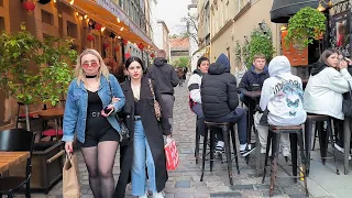 Львів 2024: переповнений центр міста, грають сурмач і цимбаліст, Lviv walking tour