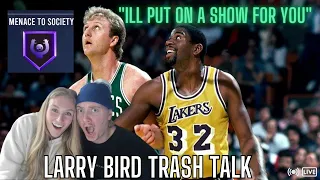 Larry has Hall of Fame Menace! Larry Bird Trash Talk Reaction with Wifey! 7FootReacts
