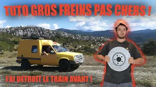 Améliorer son freinage de Renault Express/Super 5 pas cher ! Tuto montage freins 260mm Clio 2 Kangoo