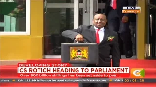 CS Henry Rotich heading to parliament to read the 2018-2019 budget #BudgetKE2018