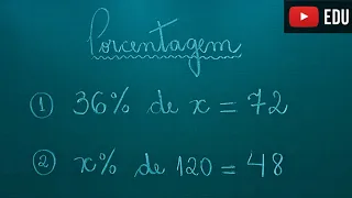 🚀 PORCENTAGEM  - Qual é o valor do X? - Professora Angela Matemática