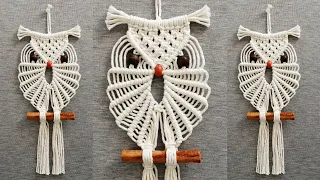 DIY como hacer un BÚHO en MACRAME | DIY Macrame Owl Wall Hanging Tutorial