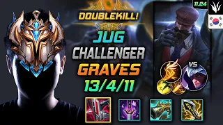 Challenger Graves Jungle vs Talon - 챌린저 정글 그레이브즈 철갑궁 기발 - LOL KR 11.24