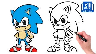 How To Draw Baby Sonic | Sonic the Hedgehog - Easy Step By Step Drawing Tutorial