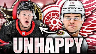 Alex DeBrincat CALLED OUT BY TIM STUTZLE, UNHAPPY BEHIND BRADY TKACHUK (Ottawa Senators, Red Wings)