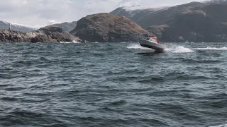 Trip 4 - Stad - A very tiny boat in large seas