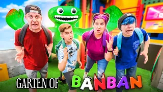 GARTEN OF BANBAN In Real Life! (FUNhouse Family) Escape the school