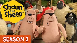 Shaun the Sheep 🐑 Season 2 Full Episodes (17-24) | Party Animals, Pirates + MORE | Cartoons for Kids