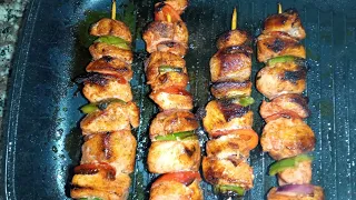 How To Prepare Chicken Skewers On The Dessini Double Grill Pan.