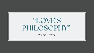“Love’s Philosophy” By Percy Bysshe Shelley