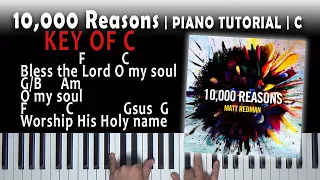 10000 Reasons Piano Tutorial [C]