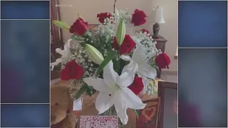 Woman receives flowers and card from husband every Valentine's Day