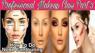 How to Do Nose Contouring Like Pro ||Professional Makeup Class Part 3  #hatafnazim #makeupcourse