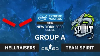 CS:GO - Team Spirit vs. HellRaisers [Overpass] Map 2 - IEM New York 2020 - Group A - CIS