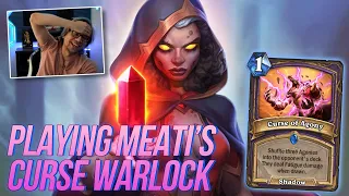 Trying Out Meati's #1 Curse Warlock! | Voyage To The Sunken City | Hearthstone Standard | Savjz