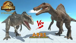 GIGA (JWE2) vs SPINOSAURUS (JP3) - Animal Revolt Battle Simulator