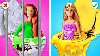 ¡Oh No, Barbie está en la CÁRCEL! 😱* Trucos Geniales para Cambio de Imagen de Muñecas en la Cárcel*