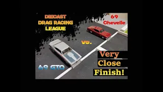 Hot Wheels 69 Chevelle vs. 69 GTO Drag Race Diecast Drag Racing League