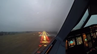 Nice evening-approach and landing at Munich - Airbus A320 -