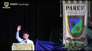 Mark's Grade 6 Graduation and Salutatorian Speech