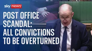 Government announces new law to overturn all Post Office convictions