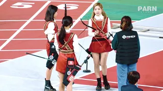 190107 트와이스(TWICE) 아육대 fancam - 급식단의 양궁 연습