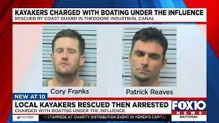 Kayakers rescued and arrested for boating under the influence