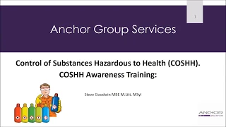 COSHH Training 2017