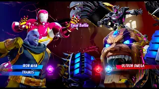 MARVEL VS. CAPCOM: INFINITE Iron man and Thanos vs Ultron Omega (Final Battle)