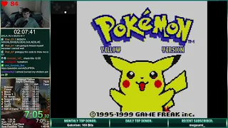 Pokemon Yellow Any% Glitchless Speedrun in 1:53:11 [Current World Record]