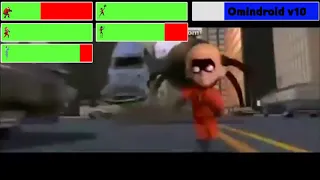 The Incredibles & Frozone vs. Omindroid v.10 with healthbars