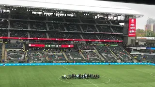 September 15, 2019 Timbers just before kickoff, height of protest