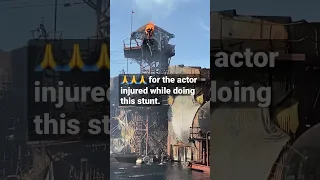 😱An actor was hospitalized yesterday performing this stunt in #waterworld at #universalstudios