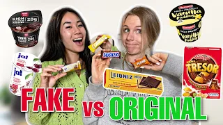 FAKE vs ORIGINAL 😱 Süßigkeiten & Co BLIND Testen 🍫🧁🍪 Was taugt die Rewe Eigenmarken ?