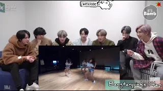 BTS Reaction to Blackpink Forever Young Dance practice (moving very) #ARMYMADE