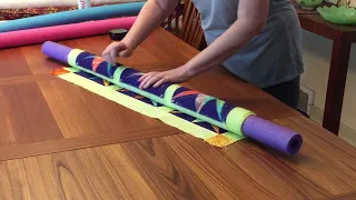 How to Make a Quilt Sandwch Using Pool Noodles.