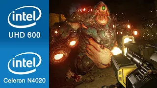 DOOM Gameplay Intel UHD 600 + Intel Celeron N4020