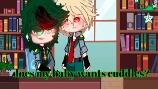 Does my baby wants cuddles? [] senior deku AU [] dkbk/bkdk [] read desc ()  happy valentine's Day