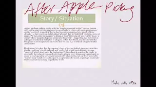 After Apple-Picking analysis - Robert Frost